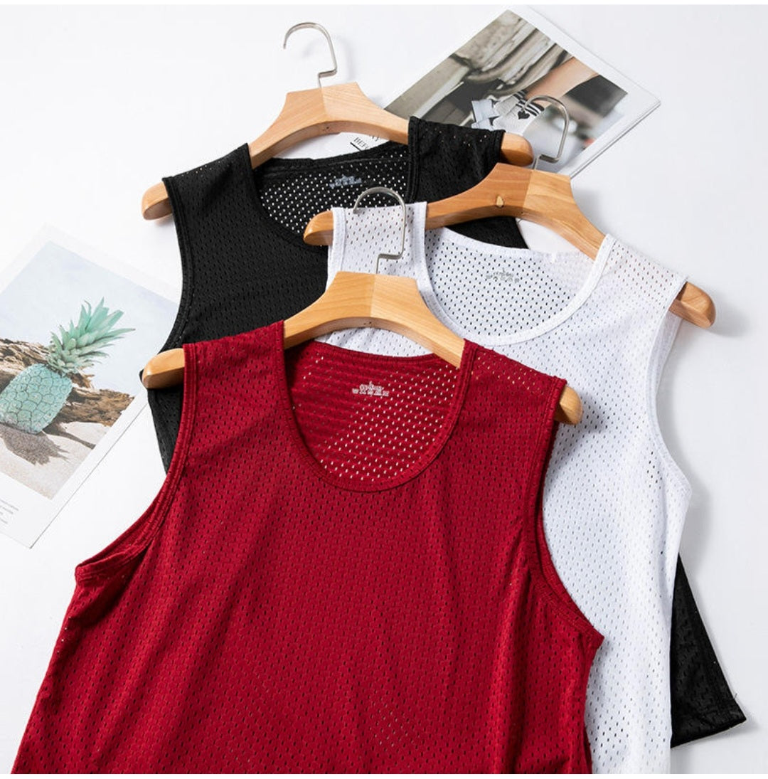 Polyester Spandex Mesh T-shirt - Blue