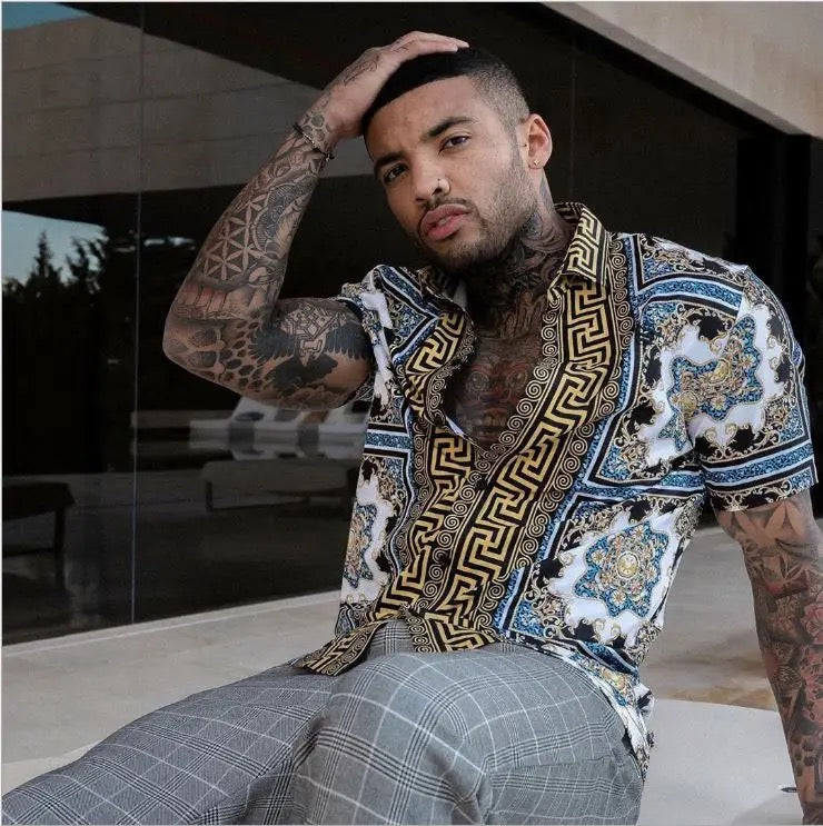 Yellow Faded Printed Casual Shirt