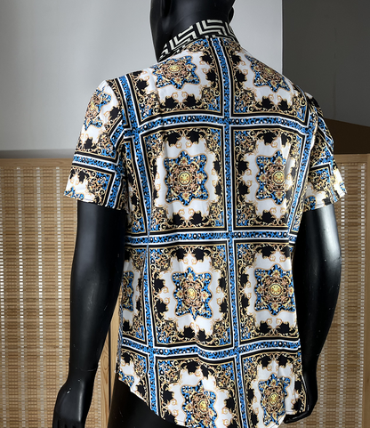 Yellow Faded Printed Casual Shirt