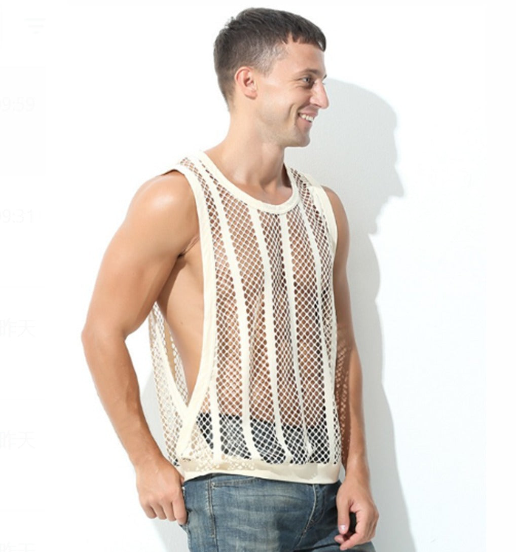 Black Shiny Transparent Shirt